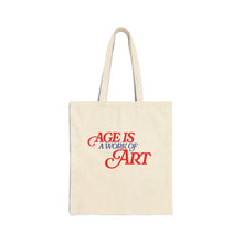 Load image into Gallery viewer, "Age Is a Work of Art" Canvas Tote