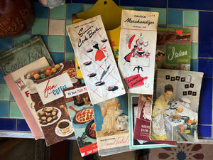 Set of Vintage Recipe Booklets with Holder